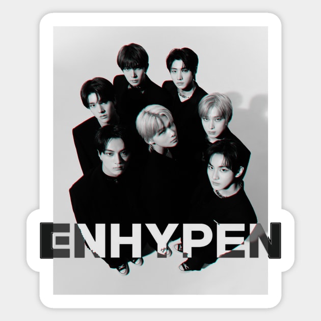 ENHYPEN Group photo with Logo Sticker by bixxbite